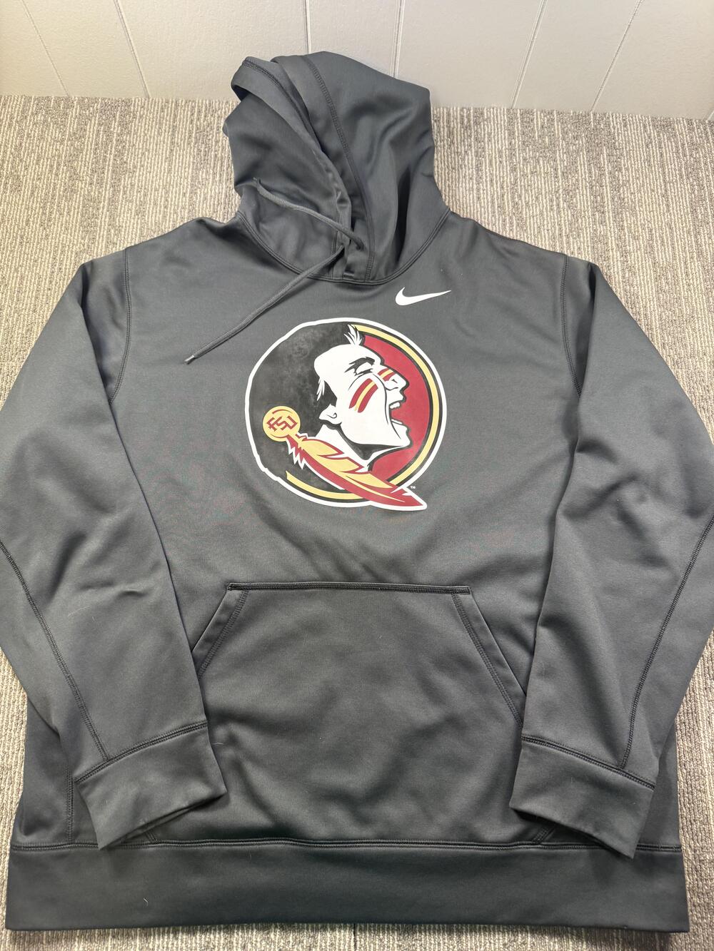 Florida State Seminoles Sweatshirt Mens XL Gray NCAA Football Nike Therma Hoodie